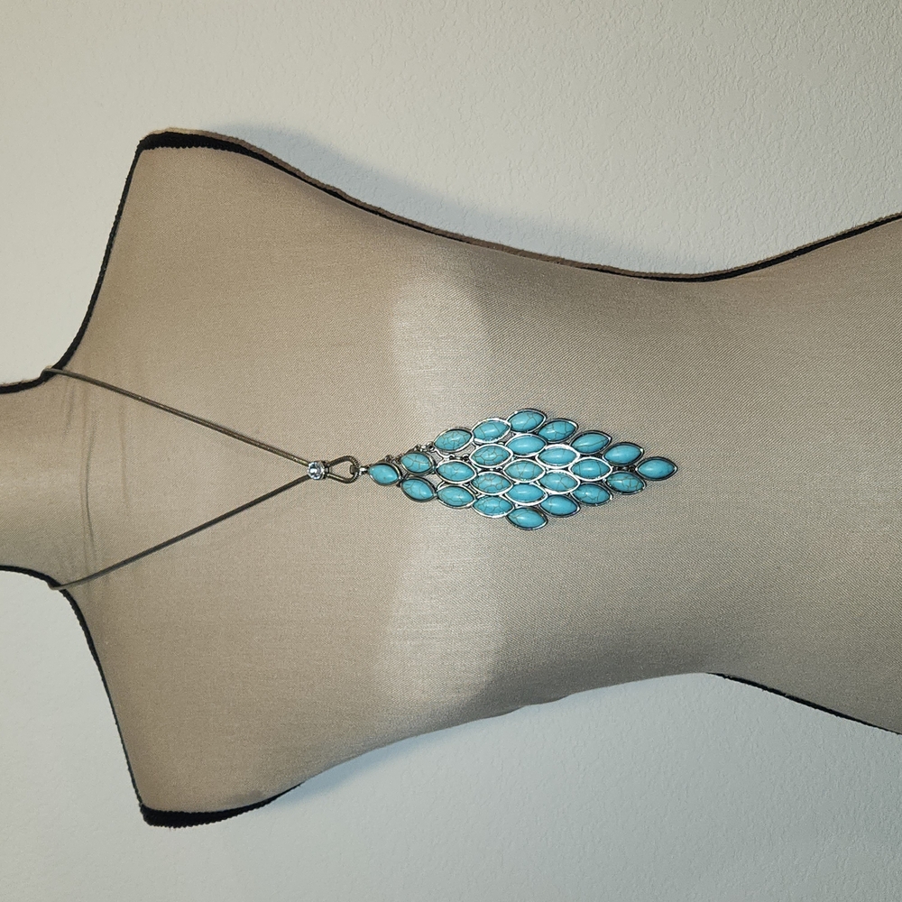 Turquoise Statement Necklace By PREMIER DESIGNS - Picture 3 of 11